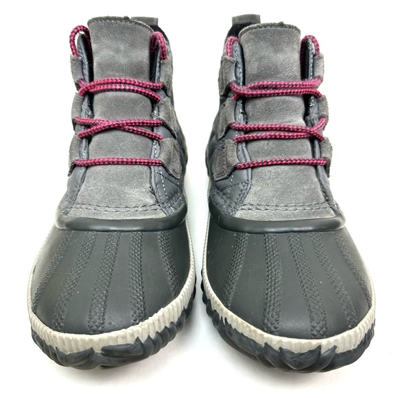 SOREL Out N About Plus Womens Quarry Gray Waterproof Ankle Boots Size 7.5 - Picture 3 of 10